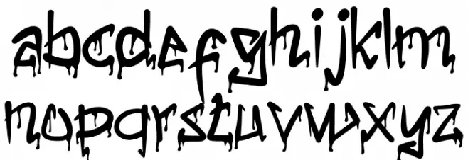Dark Graffiti Regular Font LOWERCASE