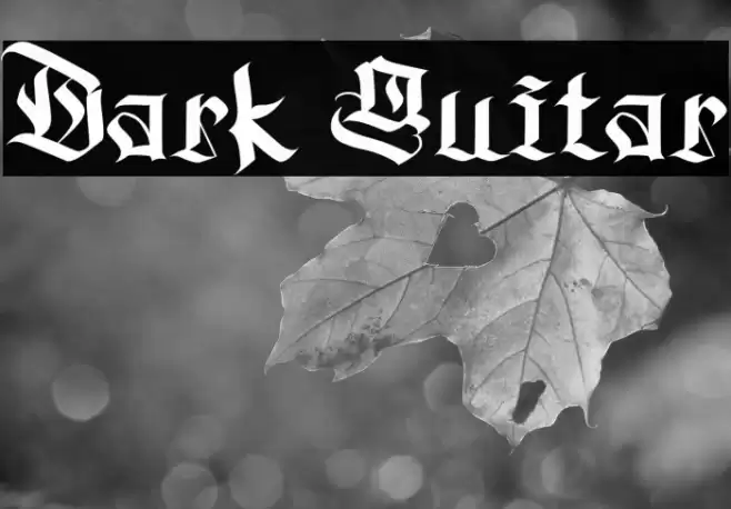 Dark Guitar Font examples