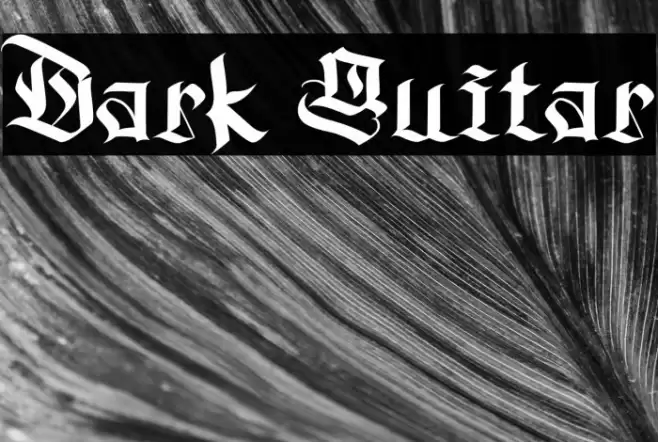 Dark Guitar Font examples