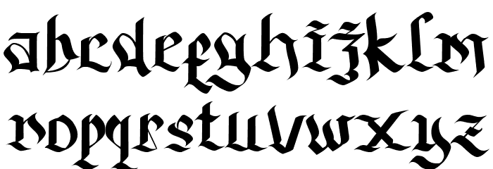 Dark Guitar Font Litere mici
