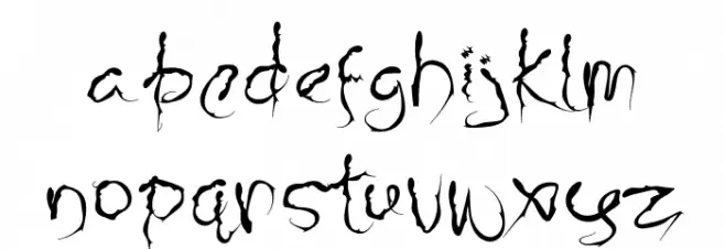 Dark Halloween Font LOWERCASE