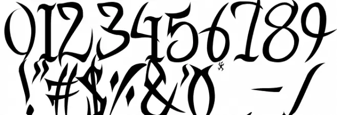 Dark Hellow フォント その他の文字