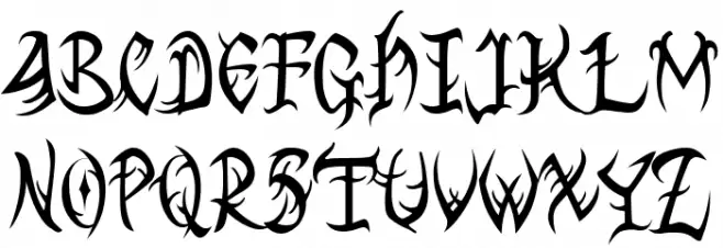 Dark Hellow Font Litere mari