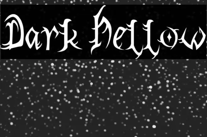 Dark Hellow フォント examples