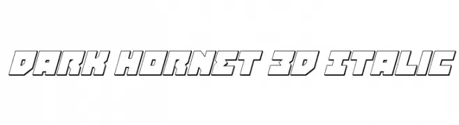 Dark Hornet 3D Italic  フリーフォントのダウンロード