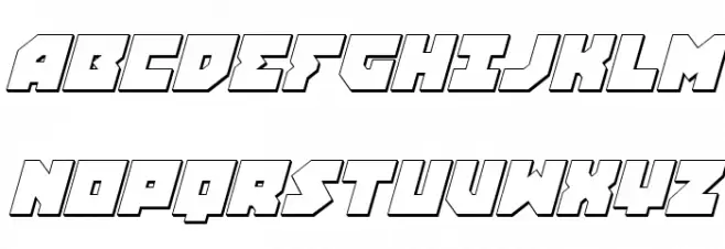 Dark Hornet 3D Italic Fonte MAIÚSCULAS