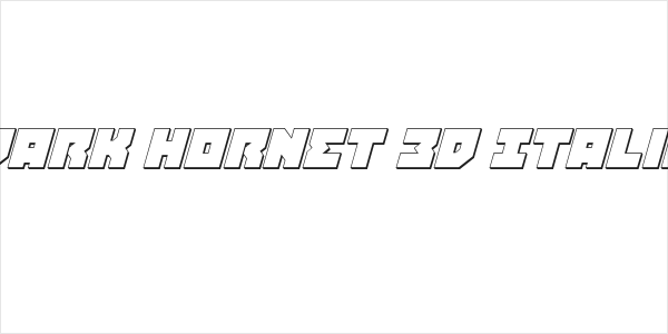 Dark Hornet 3D Italic Logo