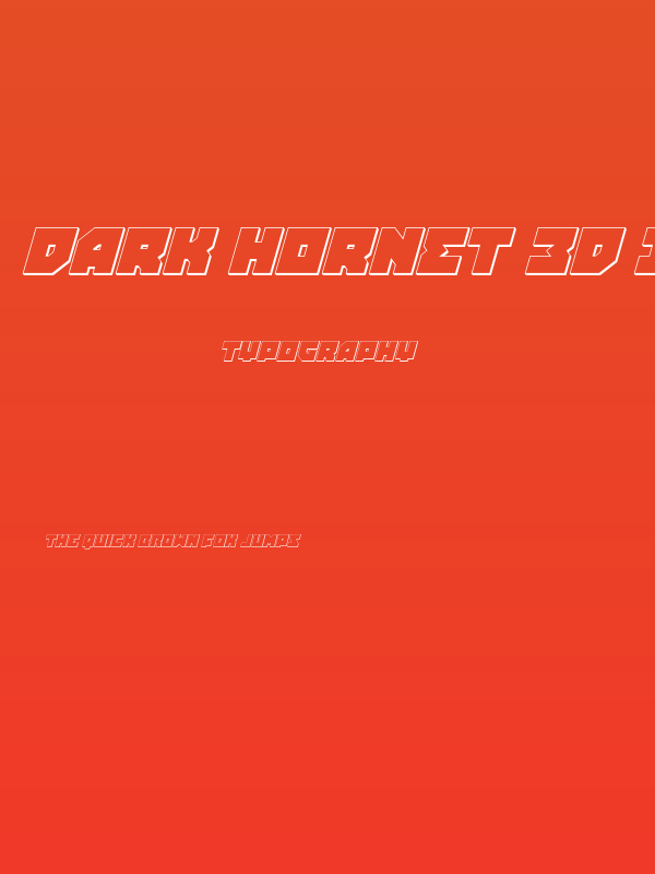 Dark Hornet 3D Italic Poster