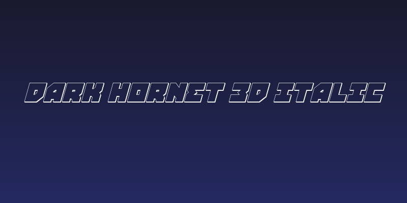 Dark Hornet 3D Italic Social Header