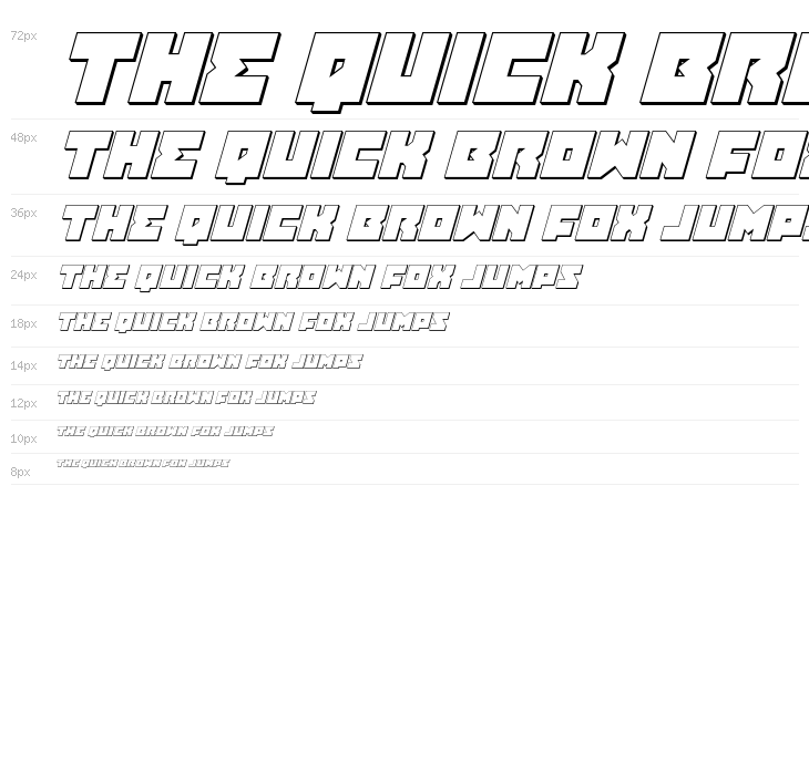 Dark Hornet 3D Italic Waterfall