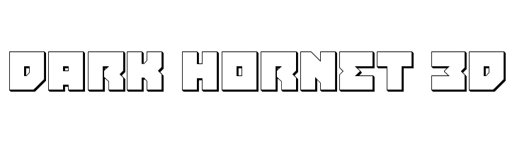 Dark Hornet 3D  les polices de caractères gratuit tlcharger