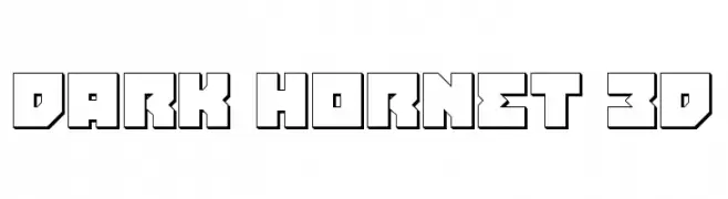 Dark Hornet 3D  नि: शुल्क फ़ॉन्ट्स डाउनलोड
