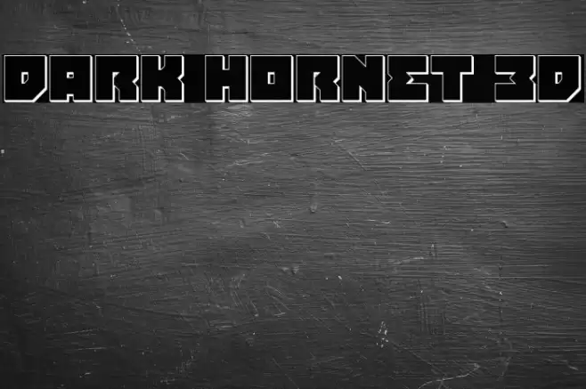 Dark Hornet 3D Font examples
