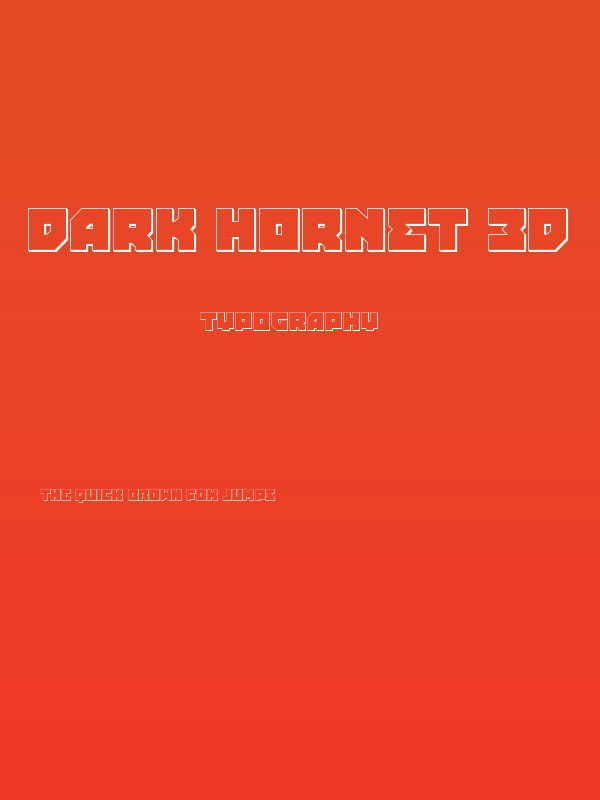 Dark Hornet 3D Poster