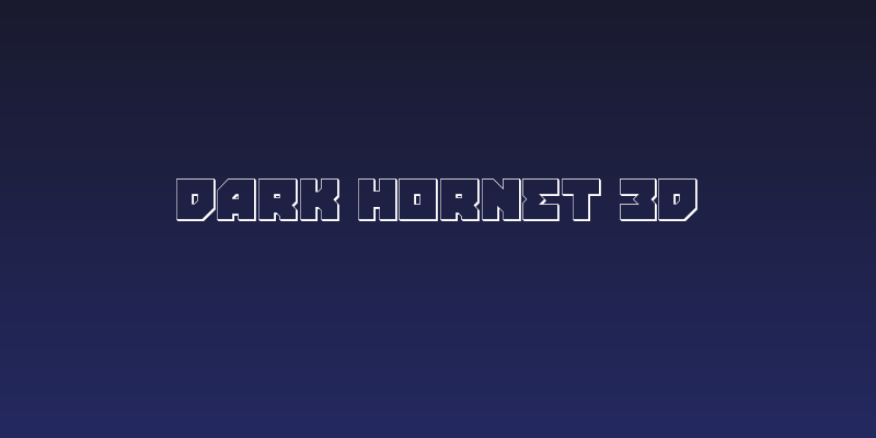 Dark Hornet 3D Social Header