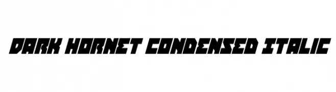 Dark Hornet Condensed Italic  font caratteri gratis