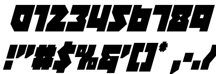 Dark Hornet Condensed Italic Font OTHER CHARS