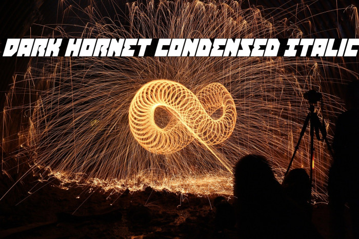 Dark Hornet Condensed Italic Example 2