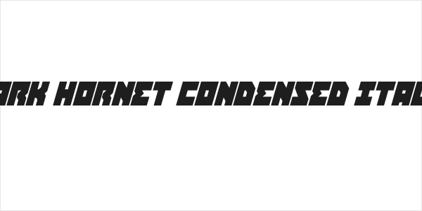 Dark Hornet Condensed Italic Logo