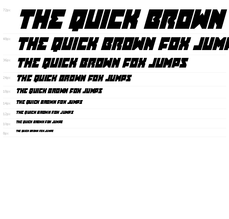 Dark Hornet Condensed Italic Waterfall