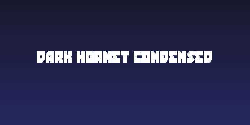 Dark Hornet Condensed Social Header