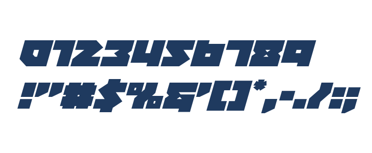 Dark Hornet Expanded Italic Other Characters