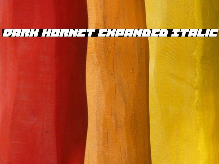 Dark Hornet Expanded Italic Example 2