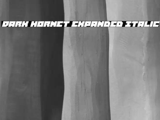 Dark Hornet Expanded Italic Font examples