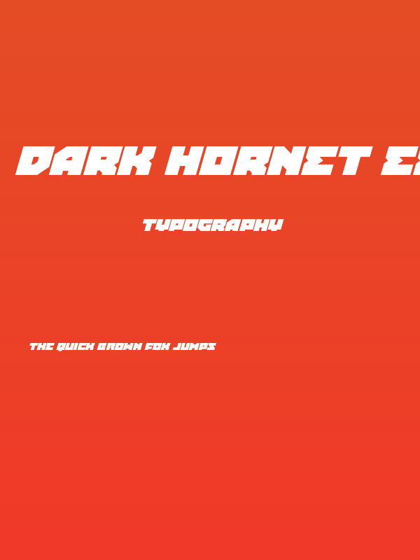 Dark Hornet Expanded Italic Poster