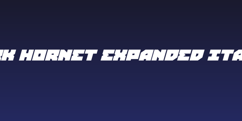 Dark Hornet Expanded Italic Social Header