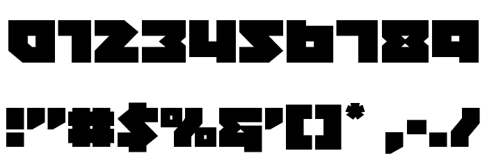Dark Hornet Expanded Font OTHER CHARS