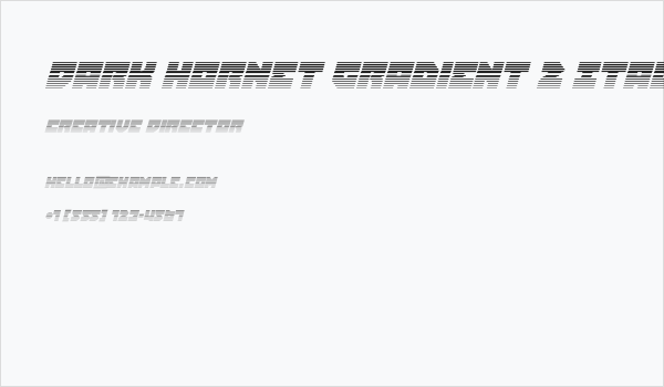 Dark Hornet Gradient 2 Italic Business Card