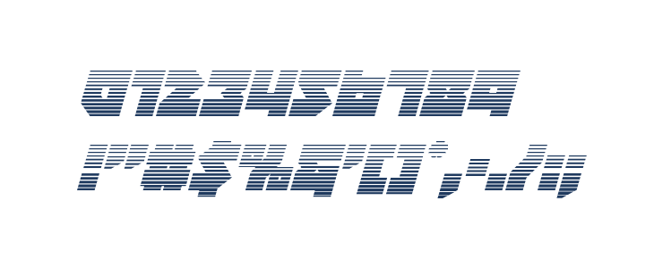 Dark Hornet Gradient Italic Other Characters