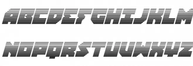Dark Hornet Gradient Italic Fonte MAIÚSCULAS