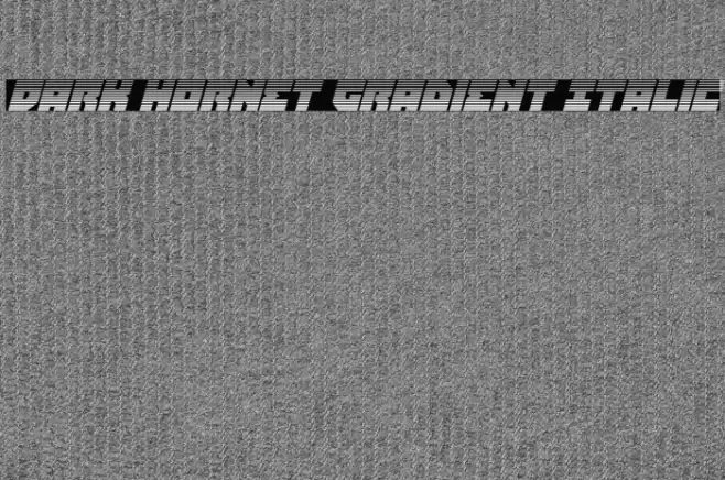 Dark Hornet Gradient Italic Font examples
