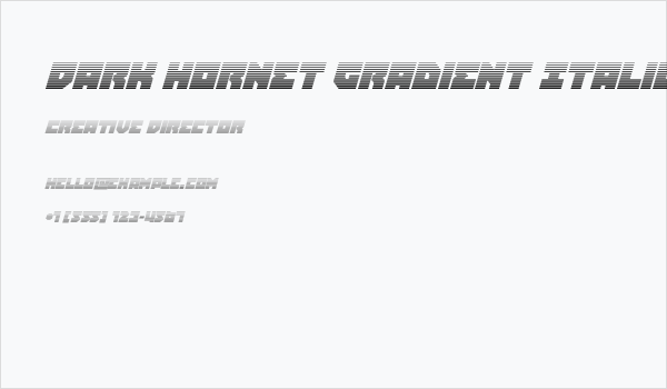 Dark Hornet Gradient Italic Business Card