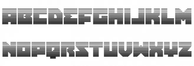 Dark Hornet Gradient Font Litere mici
