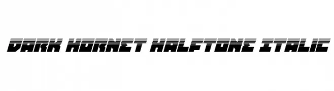Dark Hornet Halftone Italic  Frei Schriftart Herunterladen