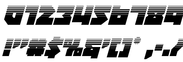 Dark Hornet Halftone Italic Font OTHER CHARS