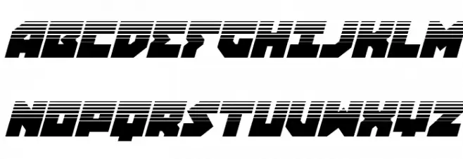 Dark Hornet Halftone Italic Polices MAJUSCULES