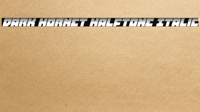Dark Hornet Halftone Italic Example 2