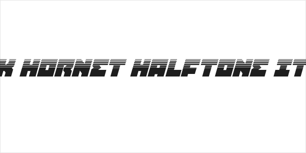 Dark Hornet Halftone Italic Logo