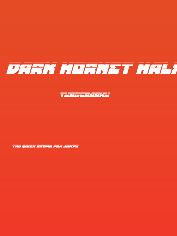 Dark Hornet Halftone Italic Poster