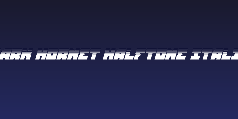 Dark Hornet Halftone Italic Social Header