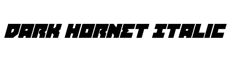 Dark Hornet Italic  les polices de caractères gratuit tlcharger