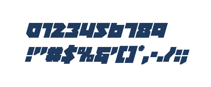 Dark Hornet Italic Other Characters