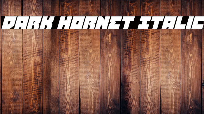 Dark Hornet Italic Example 1
