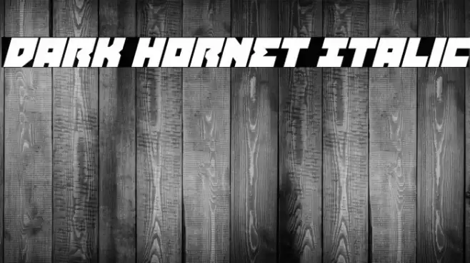 Dark Hornet Italic Font examples