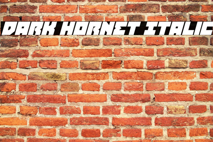 Dark Hornet Italic Example 3