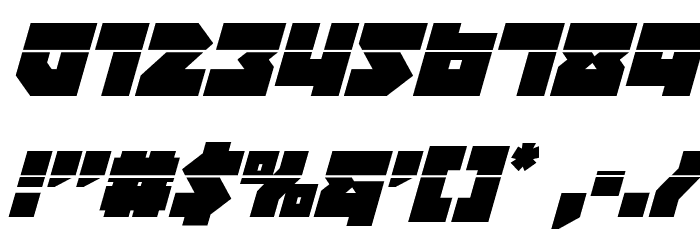 Dark Hornet Laser Italic Font OTHER CHARS
